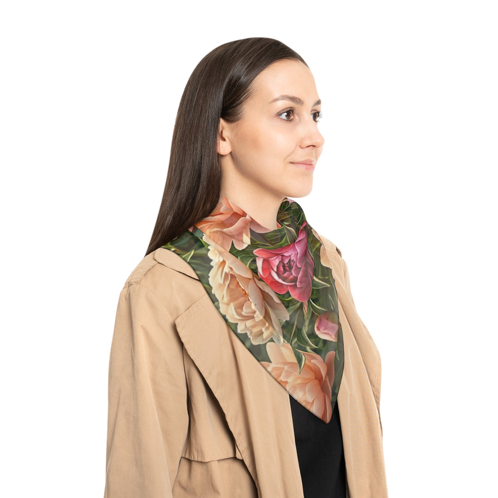 Floral Poly Scarf - Elegant Garden Prints for Spring Fashion