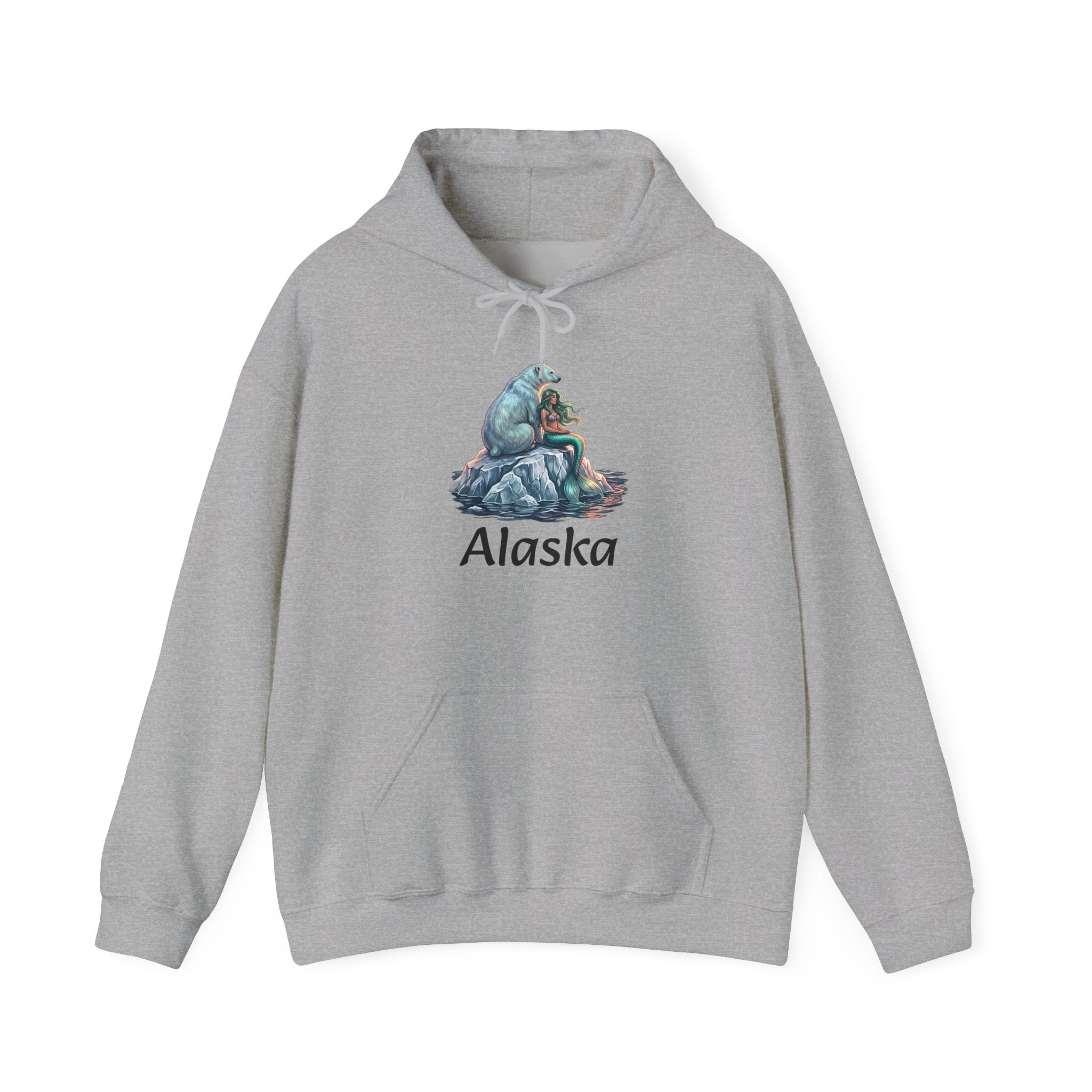Polar Bear & Mermaid Cozy Hoodie – Arctic Animal Sweatshirt