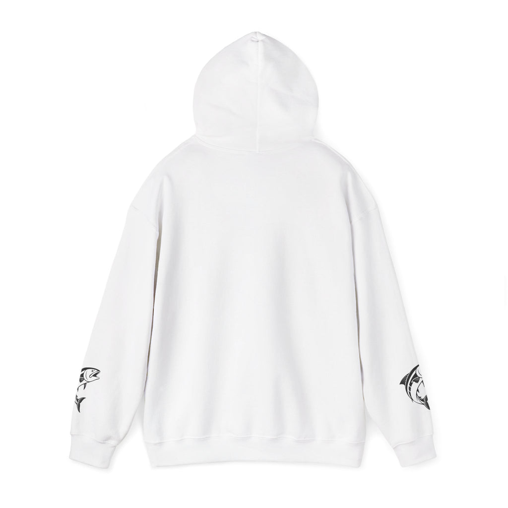 Ocean Mermaid Salmon  Hoodie — Mythical Wave Graphic Sweatshirt