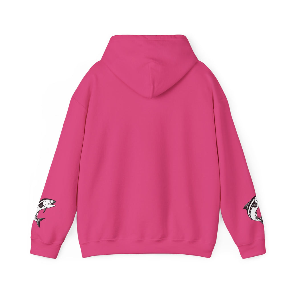 Ocean Mermaid Salmon  Hoodie — Mythical Wave Graphic Sweatshirt