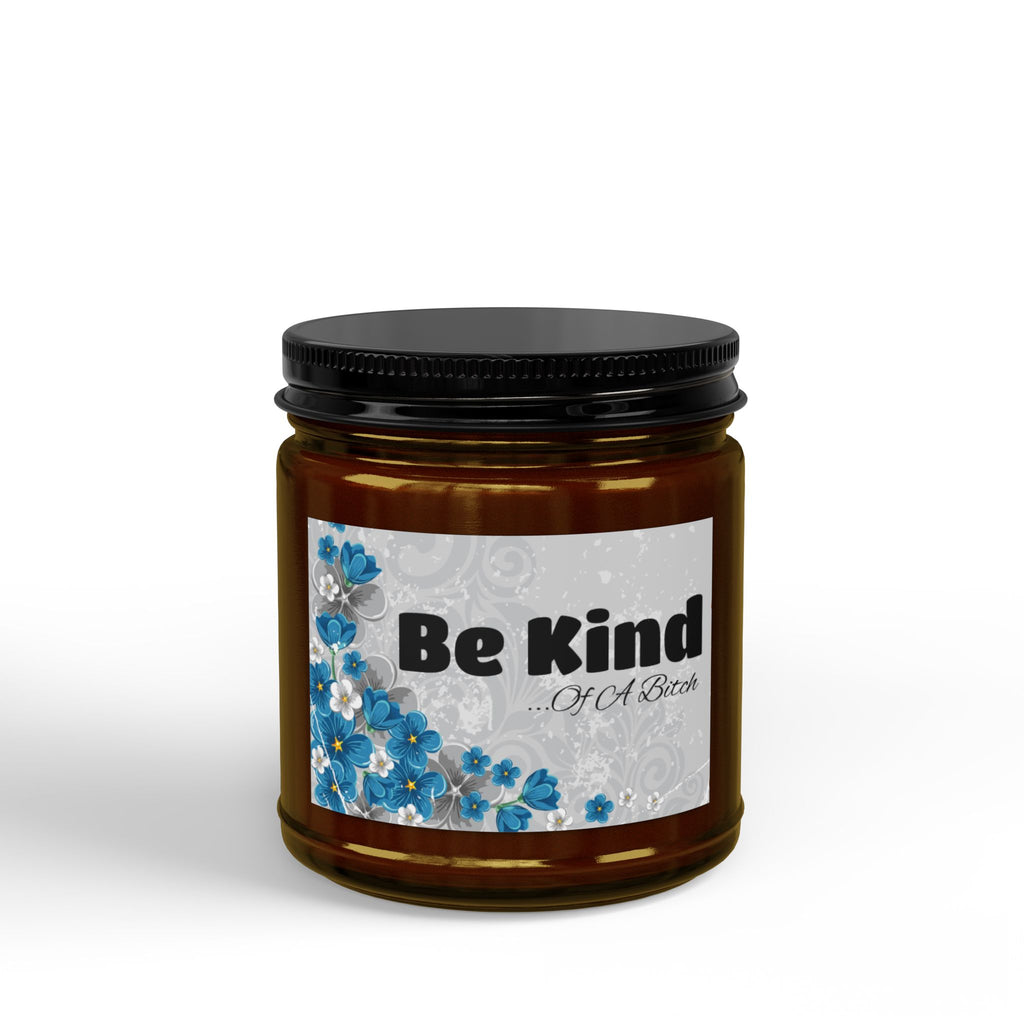 Be Kind Scented Soy Candle – Amber Jar with Black Lid (4oz & 9oz)