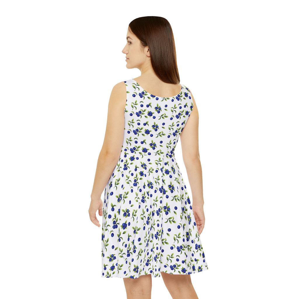 Blueberry Floral Skater Dress — Women's AOP Sundress