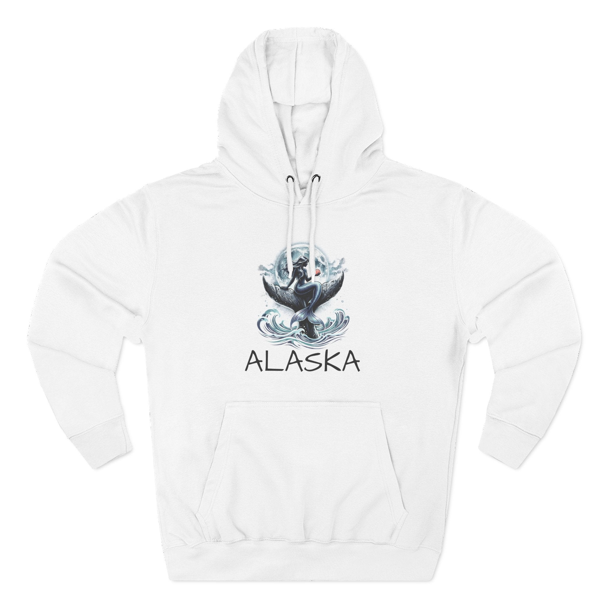 Whale Mermaid Hoodie — Mermaid and Whale Graphic Fleece Hoodie