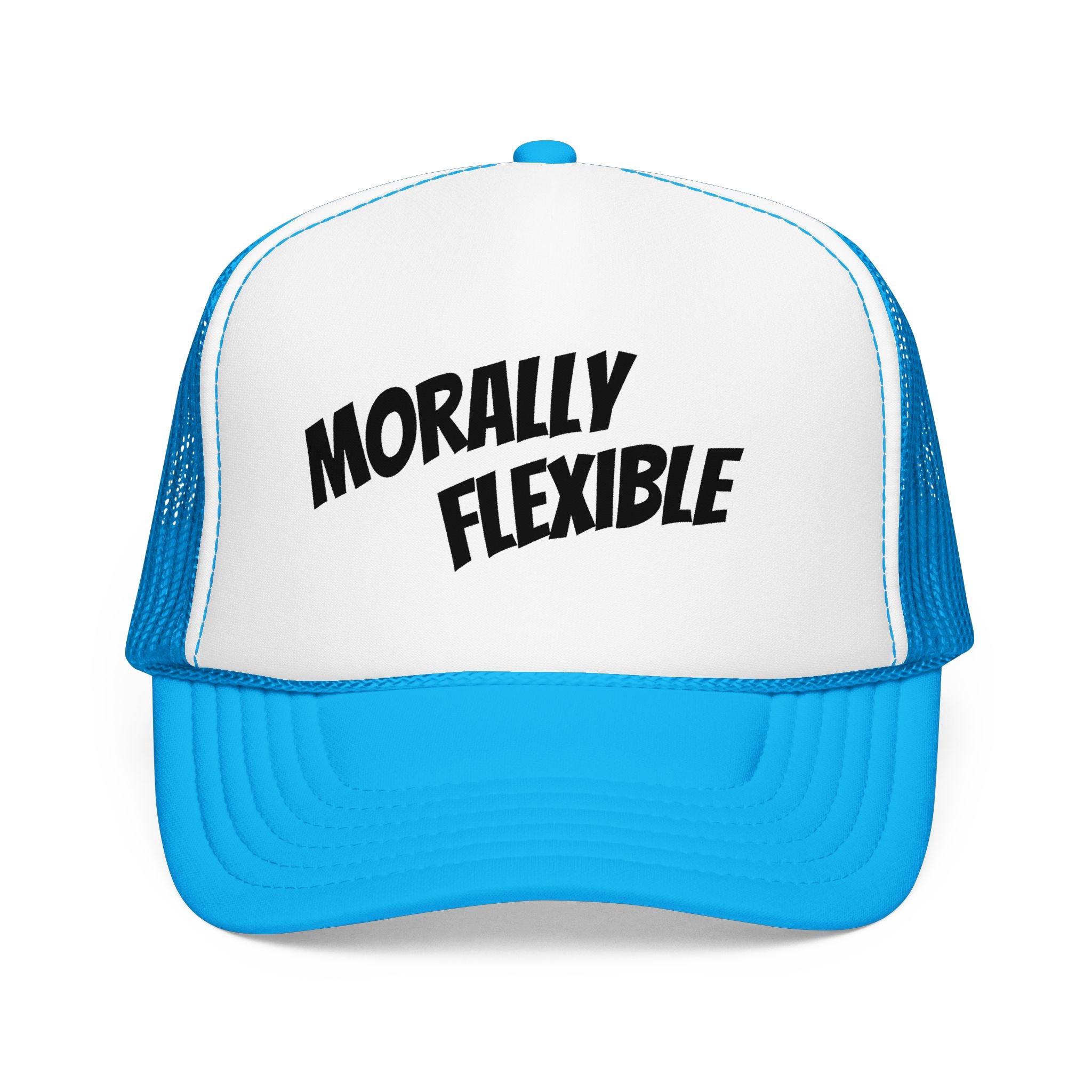 Morally Flexible Trucker Hat – Funny Statement Foam Mesh Cap