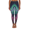 Midnight Aurora Fireweed Spandex Leggings