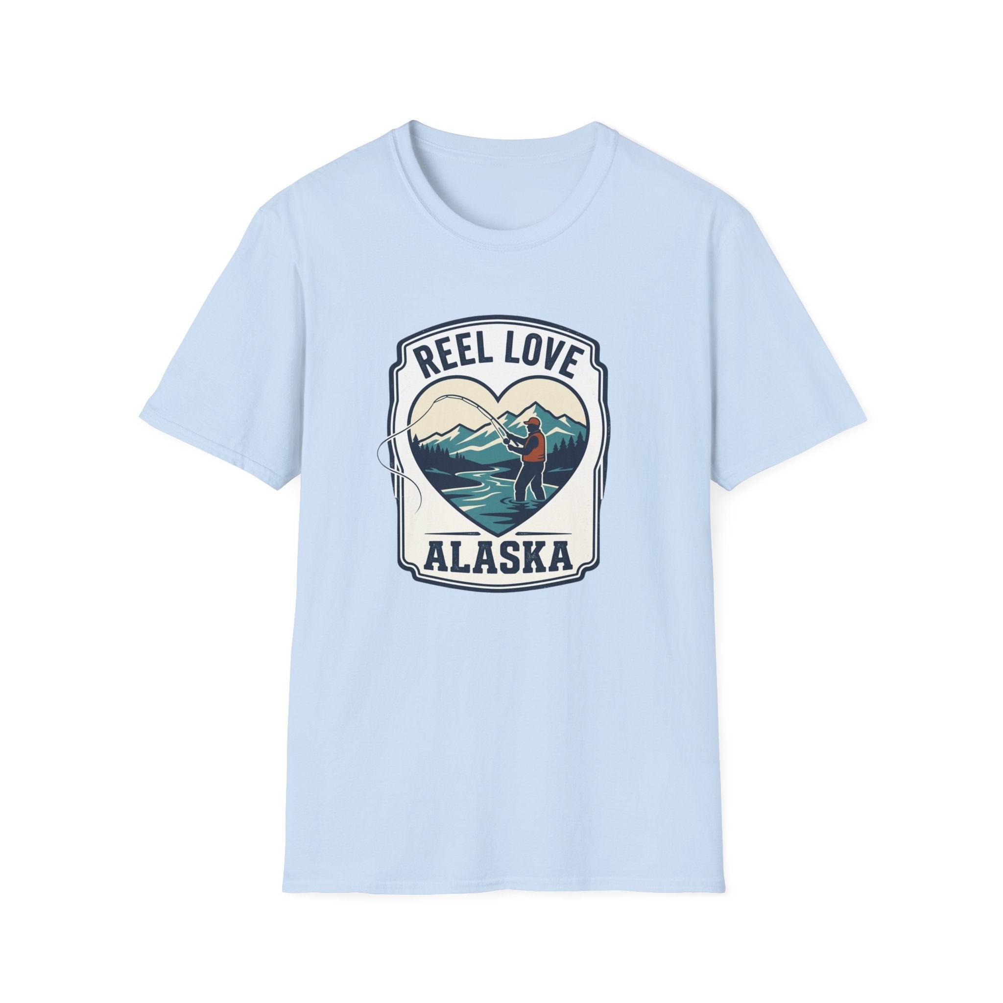 Alaska 'Reel Love' Fishing T-Shirt — Mountain & Salmon Outdoor Tee