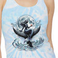 Tie Dye Racerback Tank Top - Moon Mermaid Graphic