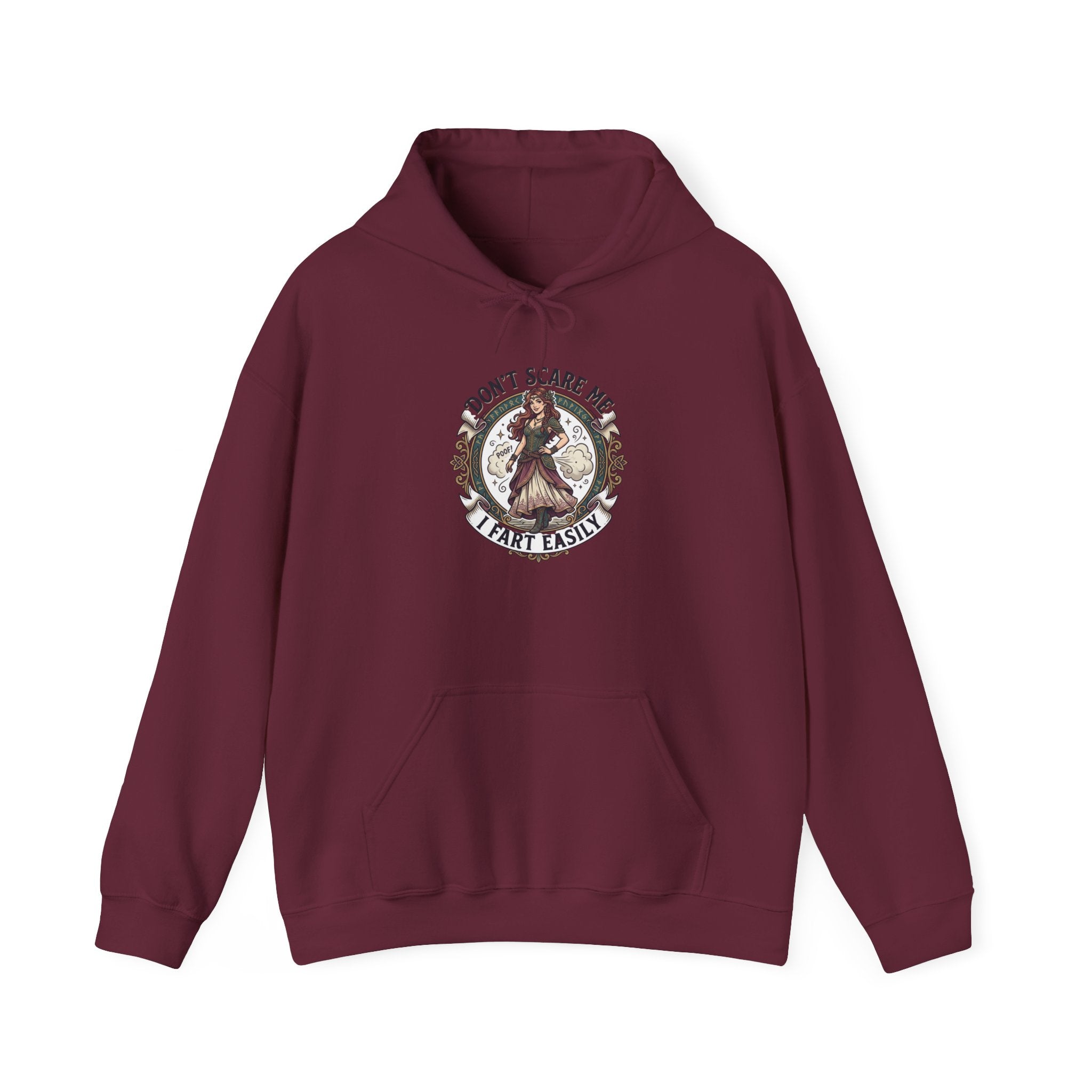 Hoodie - 'Don't Scare Me, I Scare Easily' Witchy Cottagecore Graphic Hoodie