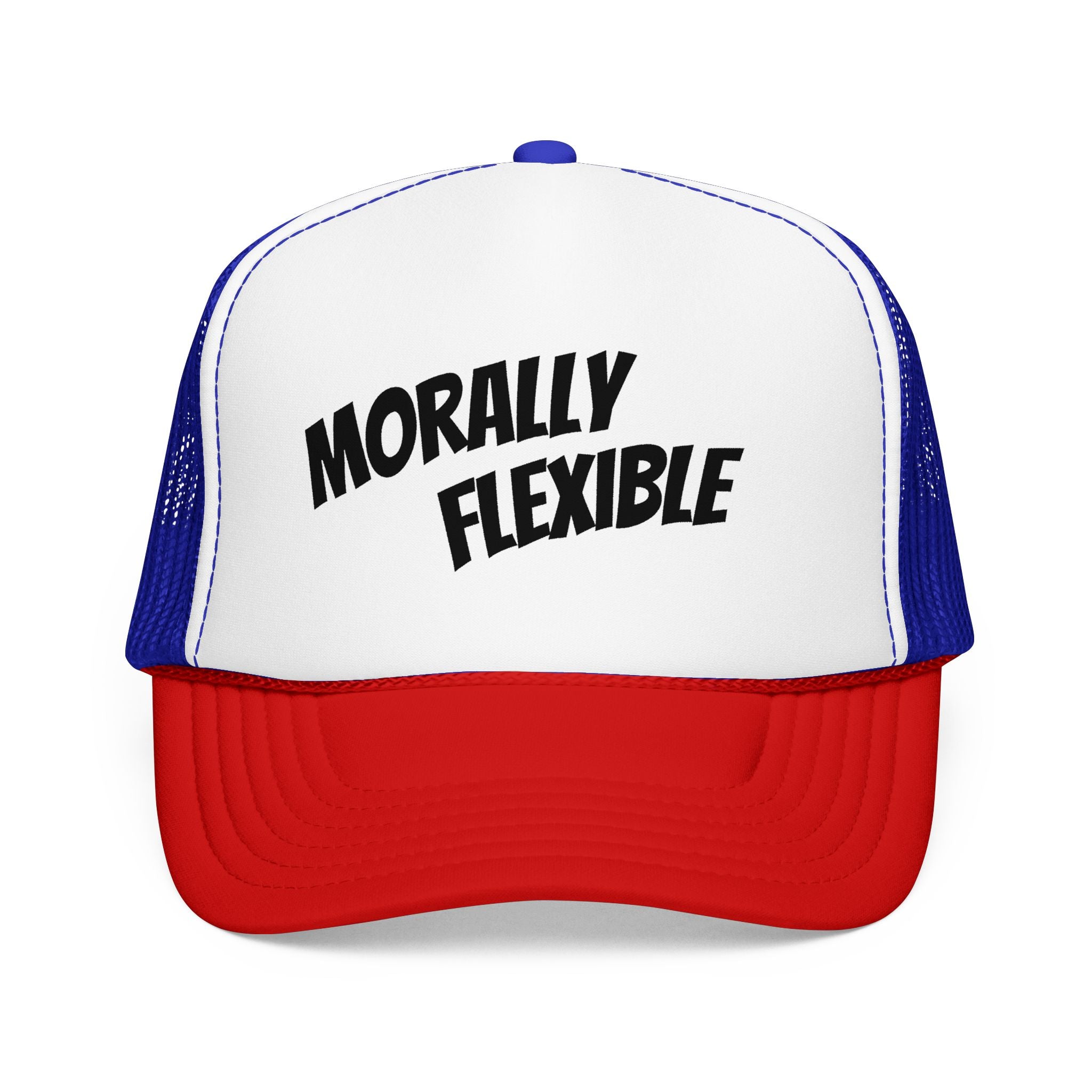 Morally Flexible Trucker Hat – Funny Statement Foam Mesh Cap