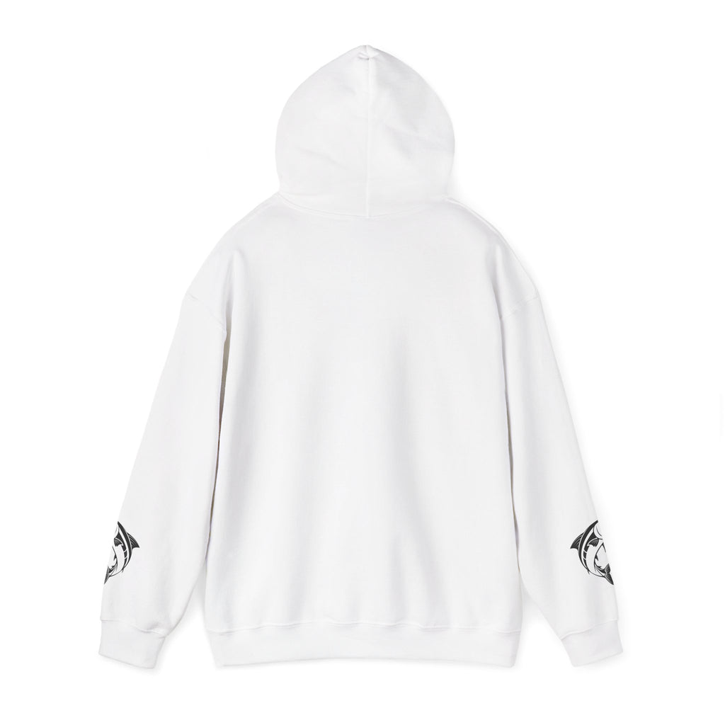 Ocean Mermaid Salmon  Hoodie — Mythical Wave Graphic Sweatshirt