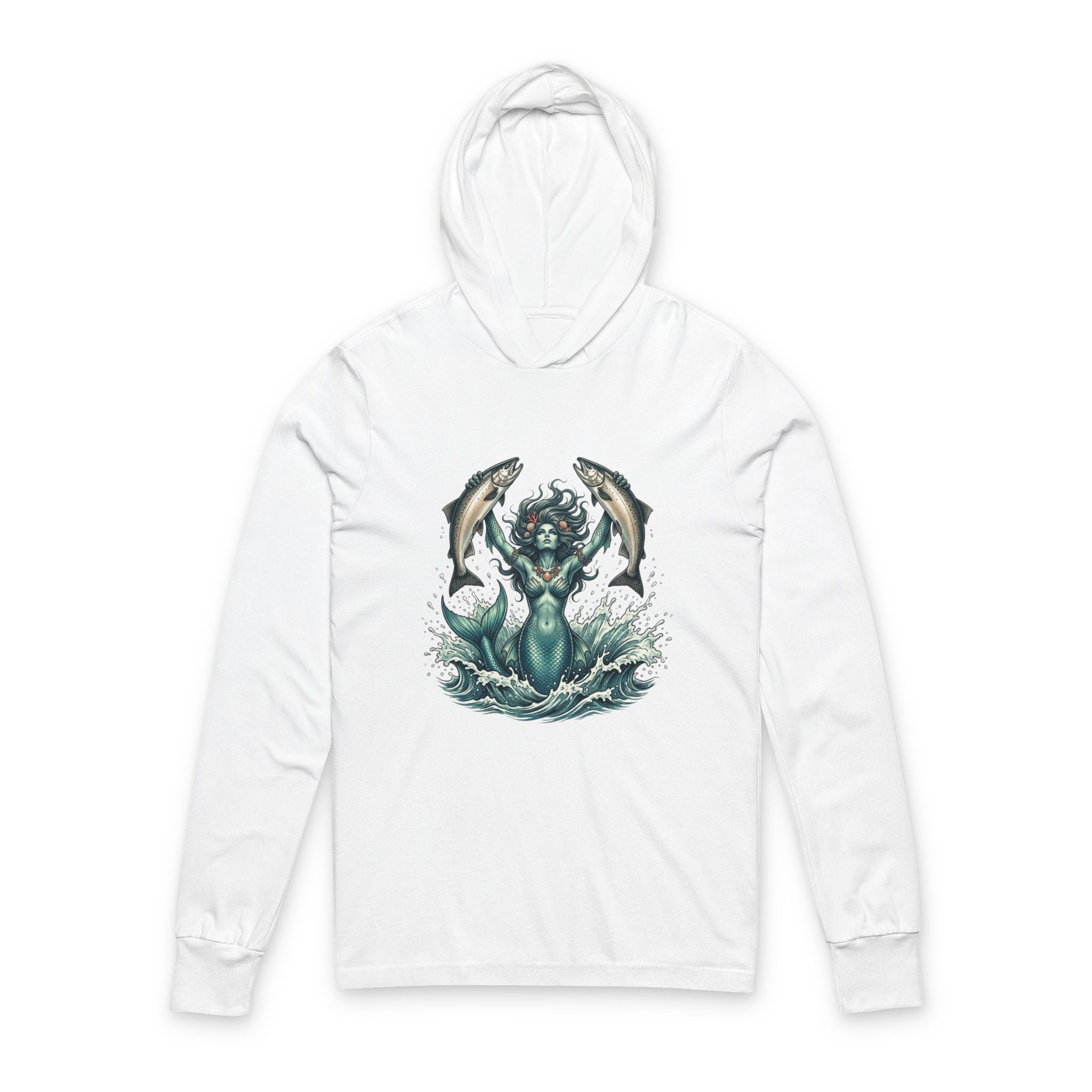 Trident Sea Goddess Hooded Long Sleeve Tee