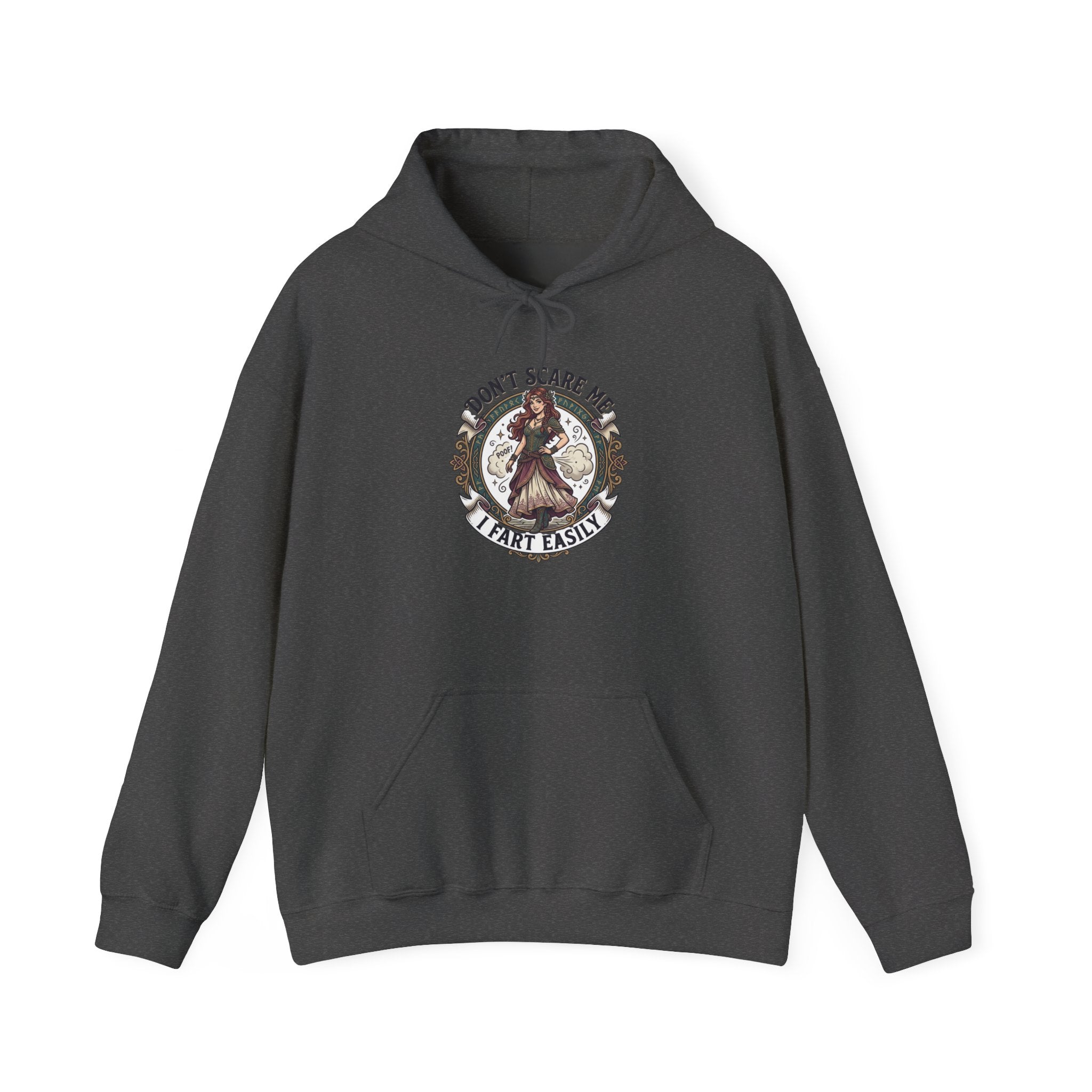 Hoodie - 'Don't Scare Me, I Scare Easily' Witchy Cottagecore Graphic Hoodie