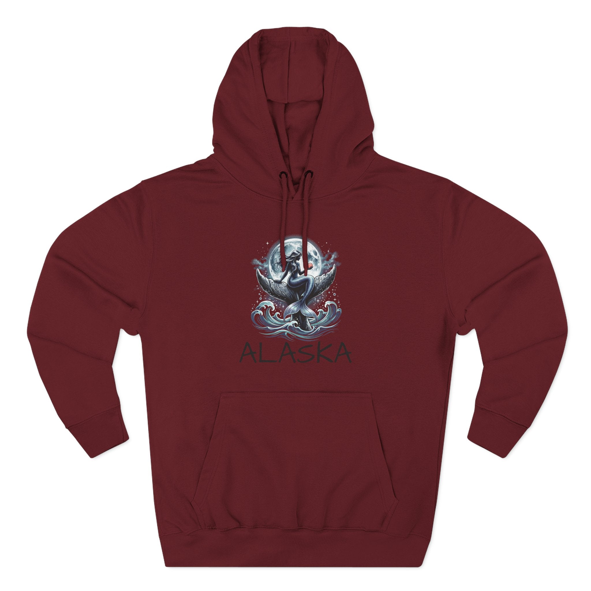 Whale Mermaid Hoodie — Mermaid and Whale Graphic Fleece Hoodie