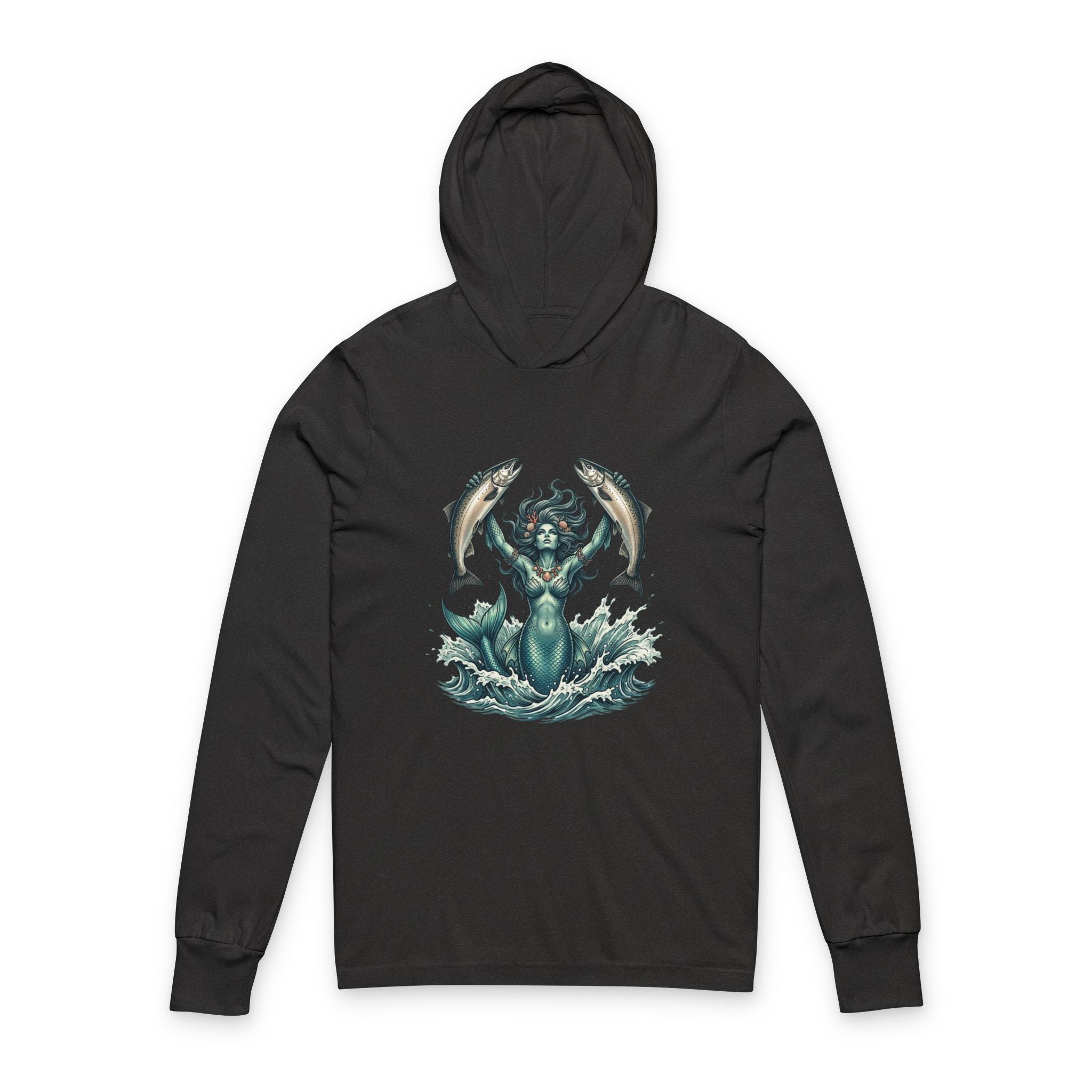 Trident Sea Goddess Hooded Long Sleeve Tee