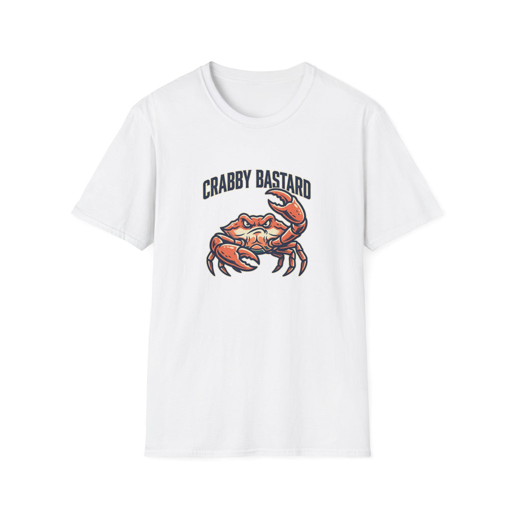 T-Shirt — 'Crabby Bastard' Funny Crab Graphic Tee, Coastal Beachwear Gift