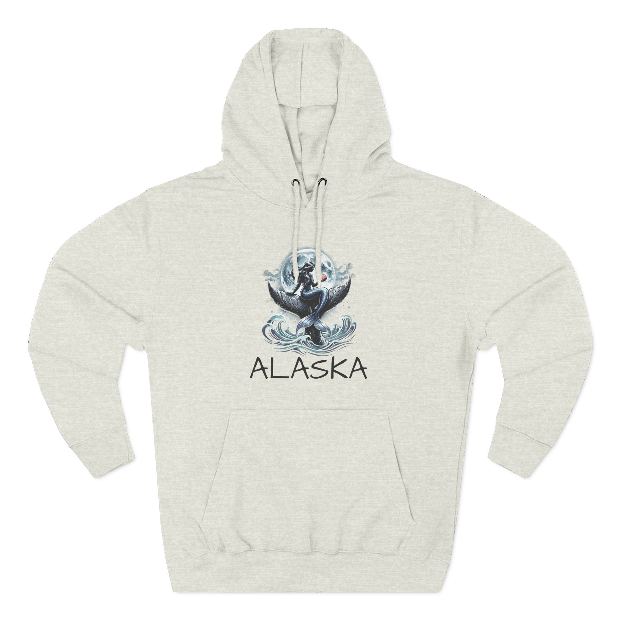 Whale Mermaid Hoodie — Mermaid and Whale Graphic Fleece Hoodie