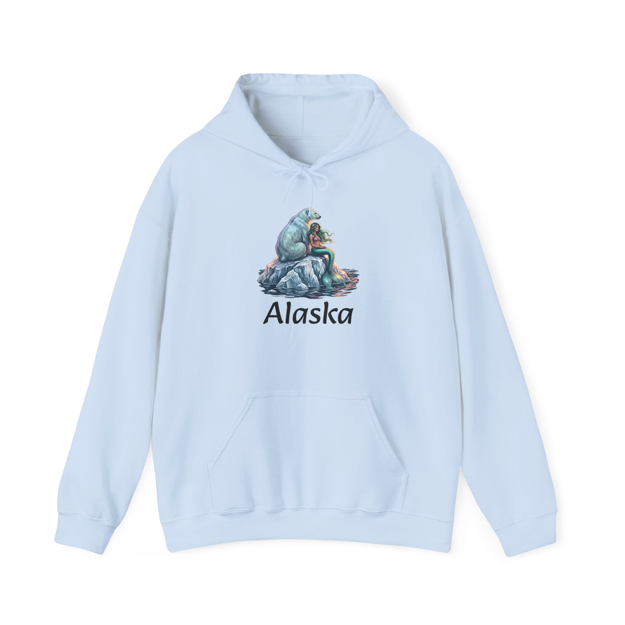 Polar Bear & Mermaid Cozy Hoodie – Arctic Animal Sweatshirt