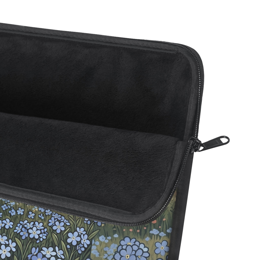 Mountain Wildflower Laptop Sleeve — Scenic Alpine Meadow Protective Case