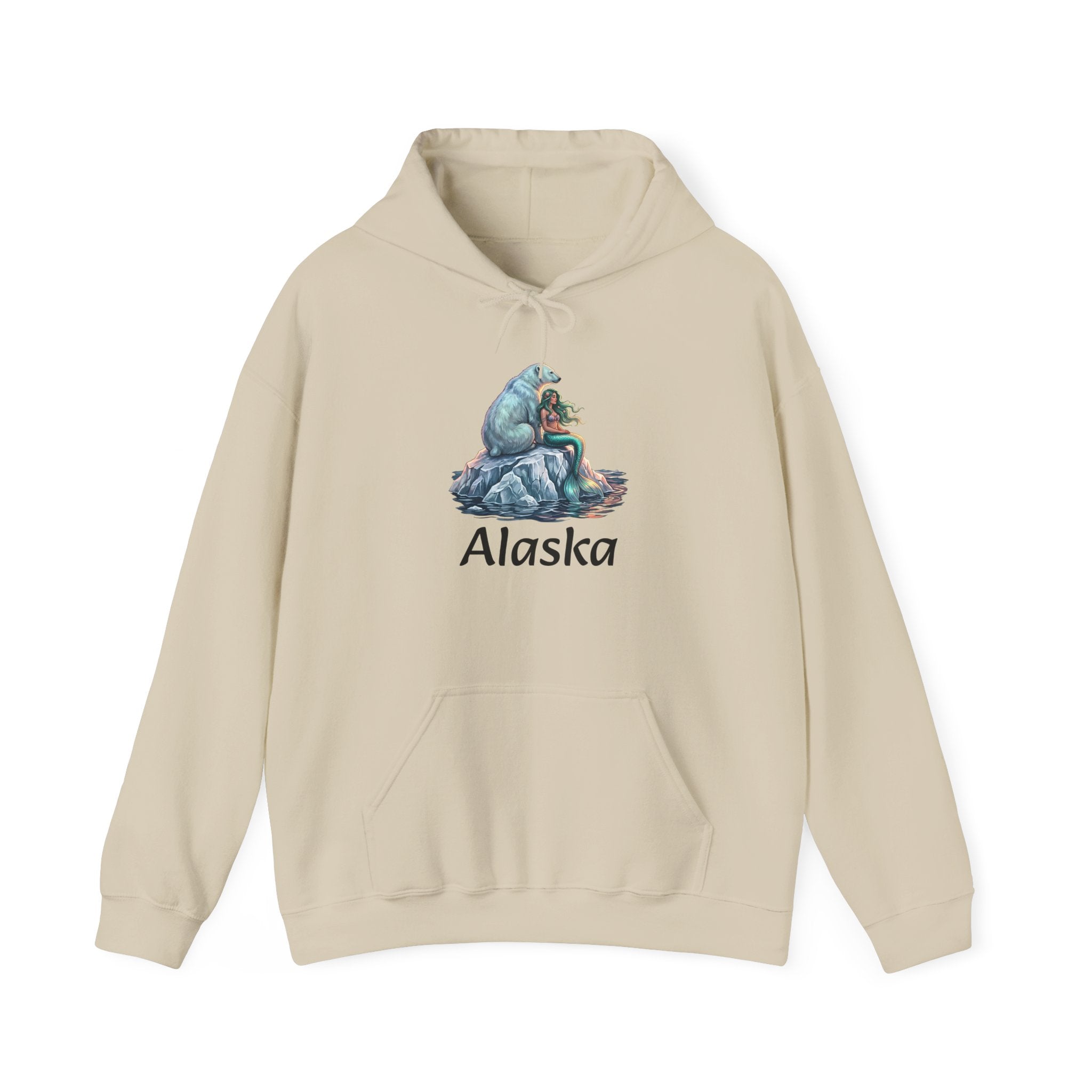Polar Bear & Mermaid Cozy Hoodie – Arctic Animal Sweatshirt