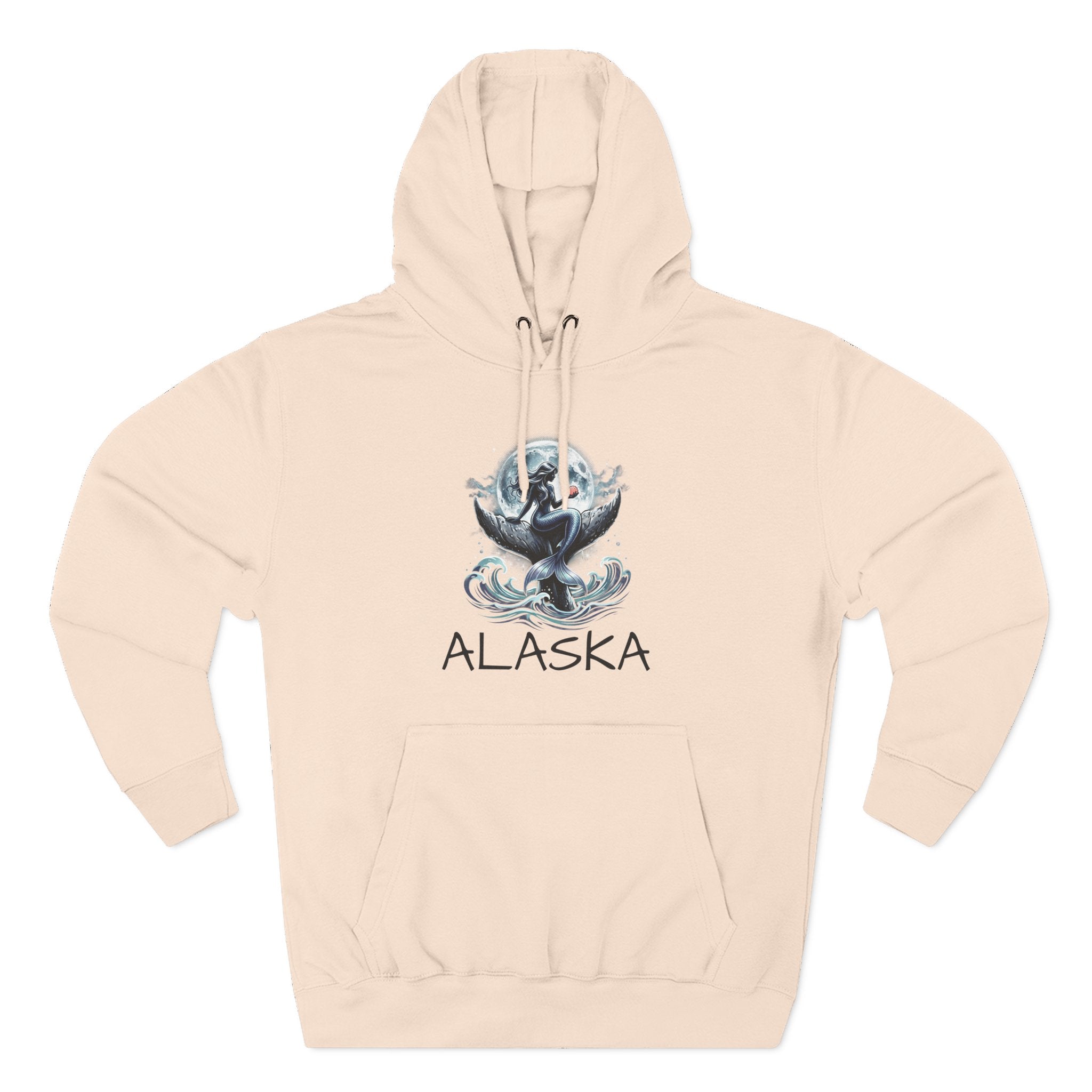 Whale Mermaid Hoodie — Mermaid and Whale Graphic Fleece Hoodie