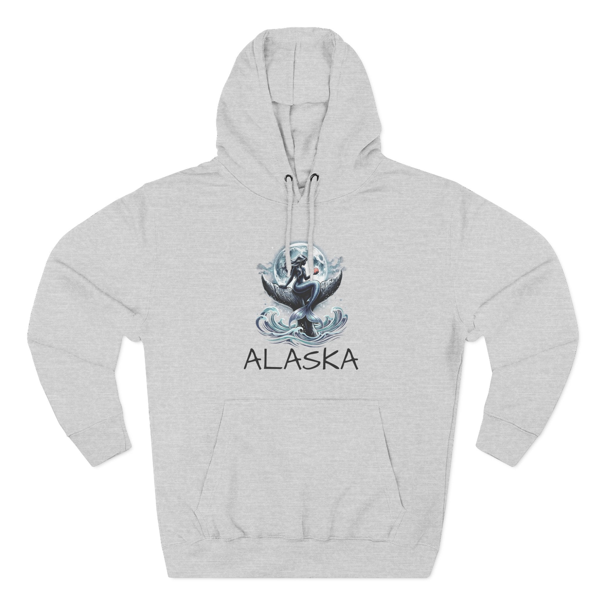 Whale Mermaid Hoodie — Mermaid and Whale Graphic Fleece Hoodie