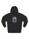 Whale Wave Hoodie — Oceanic Surfer Whale Graphic Fleece Hoodie