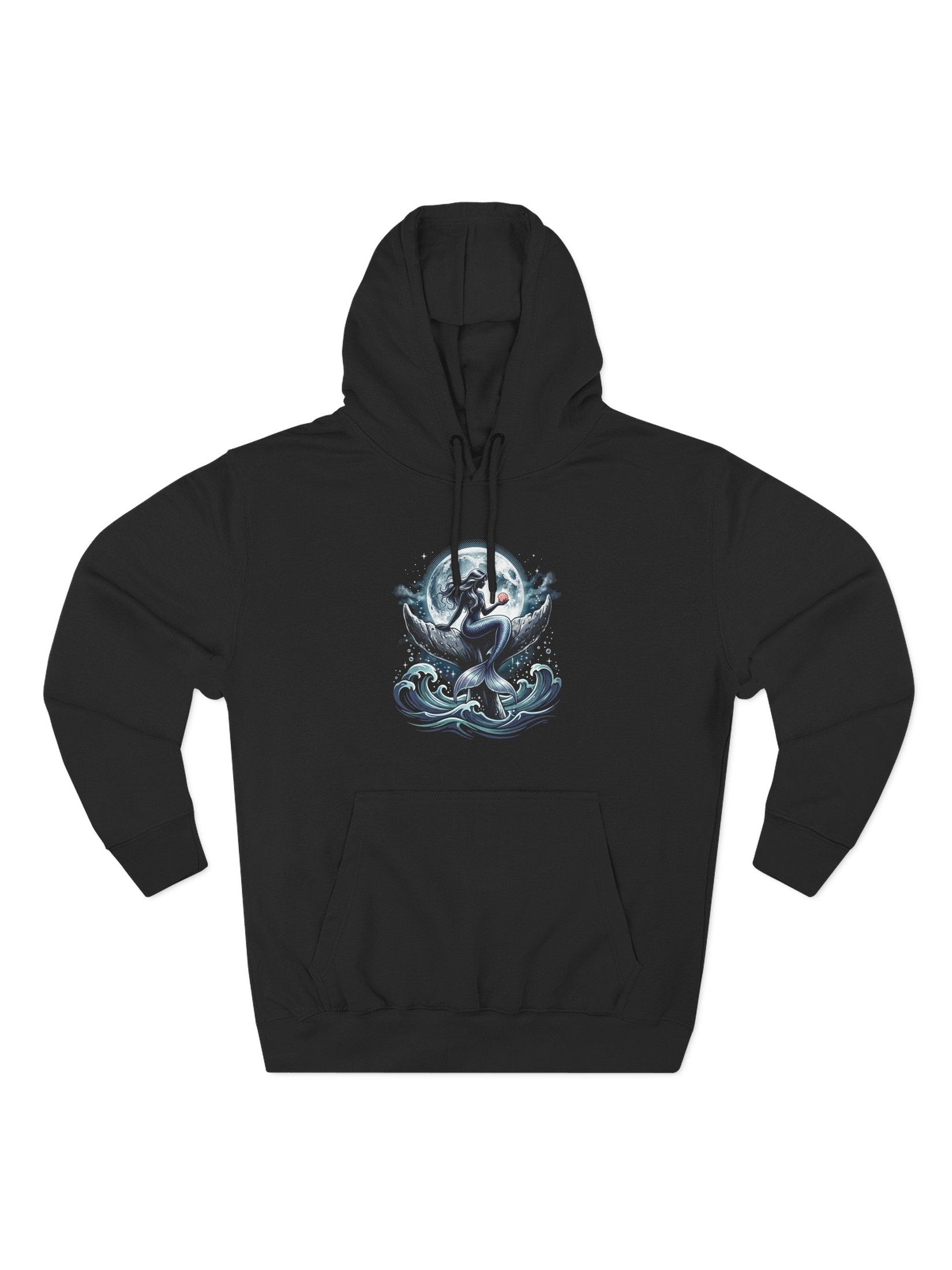 Whale Wave Hoodie — Oceanic Surfer Whale Graphic Fleece Hoodie