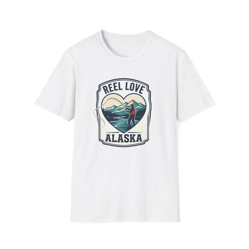 Alaska 'Reel Love' Fishing T-Shirt — Mountain & Salmon Outdoor Tee