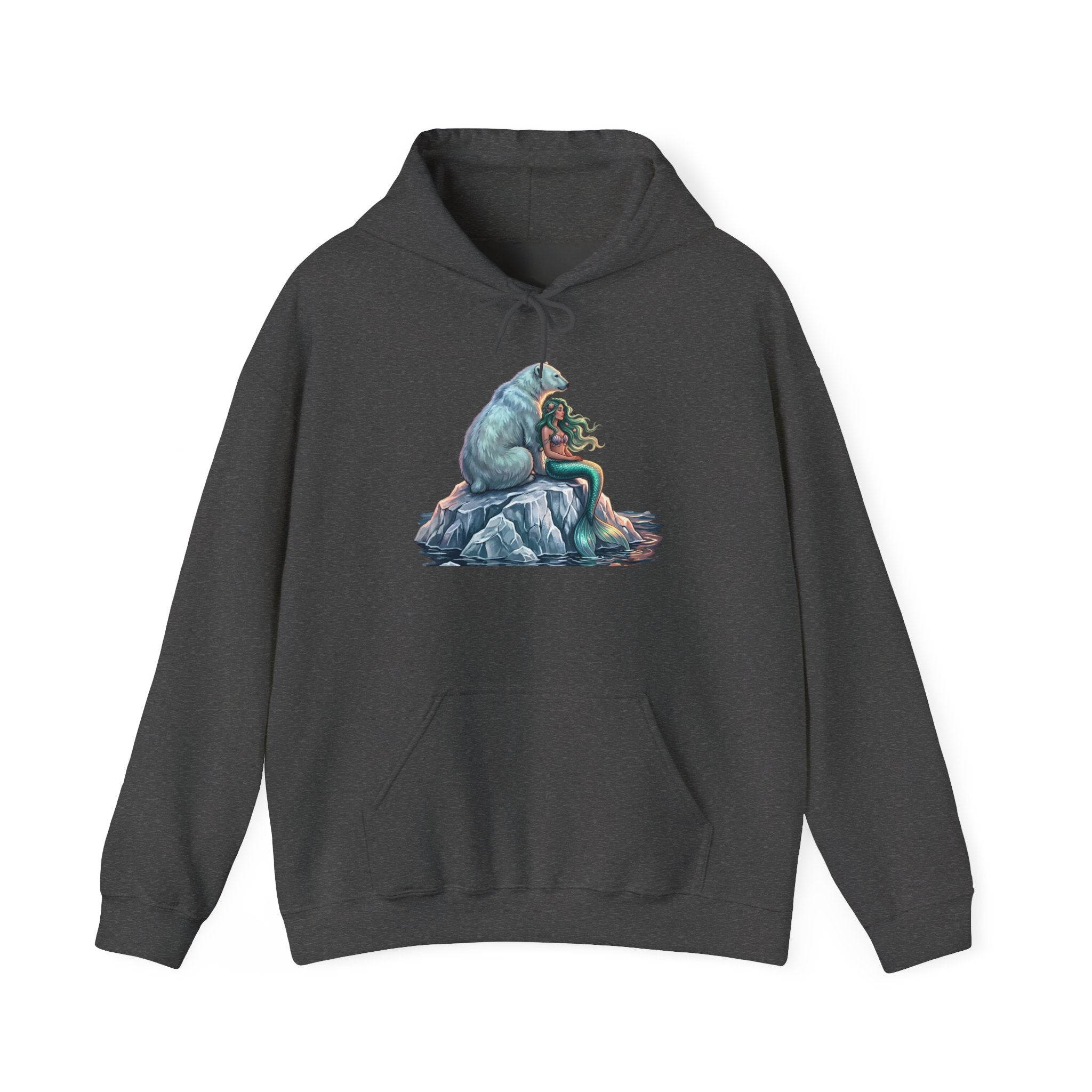 Polar Bear & Girl Cozy Hoodie – Whimsical Arctic Animal Friendship Sweatshirt