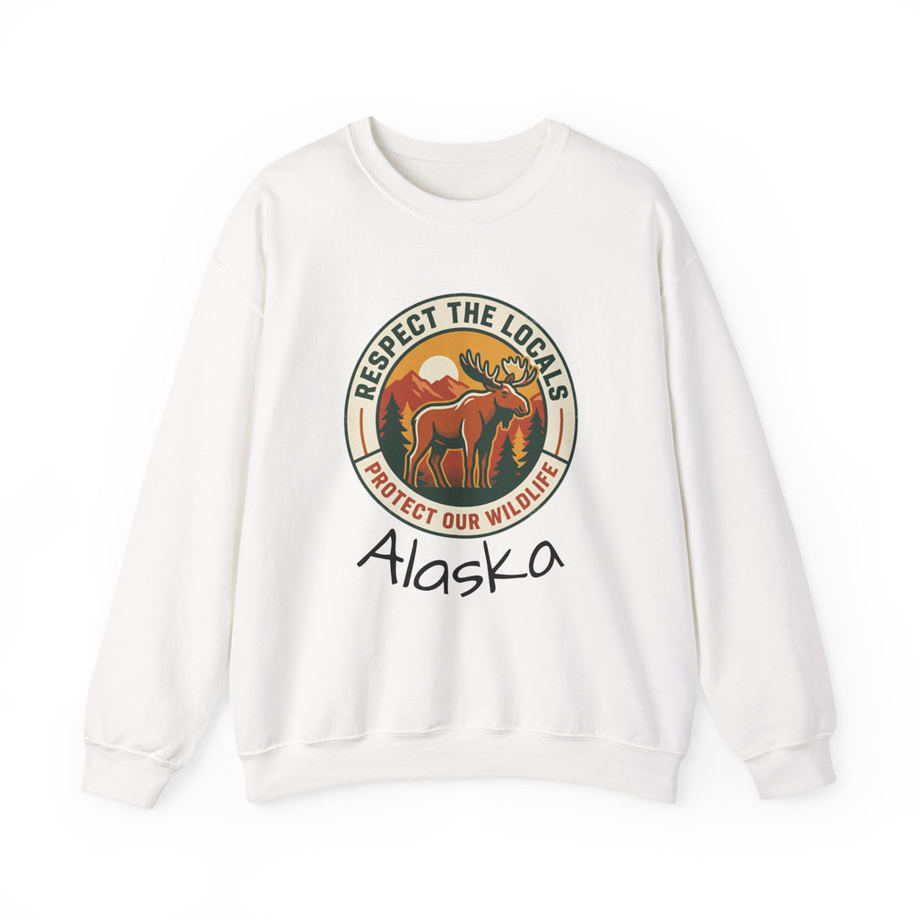 Respect the Locals Moose Crewneck Sweatshirt | Protect Our Wildlife, National Parks