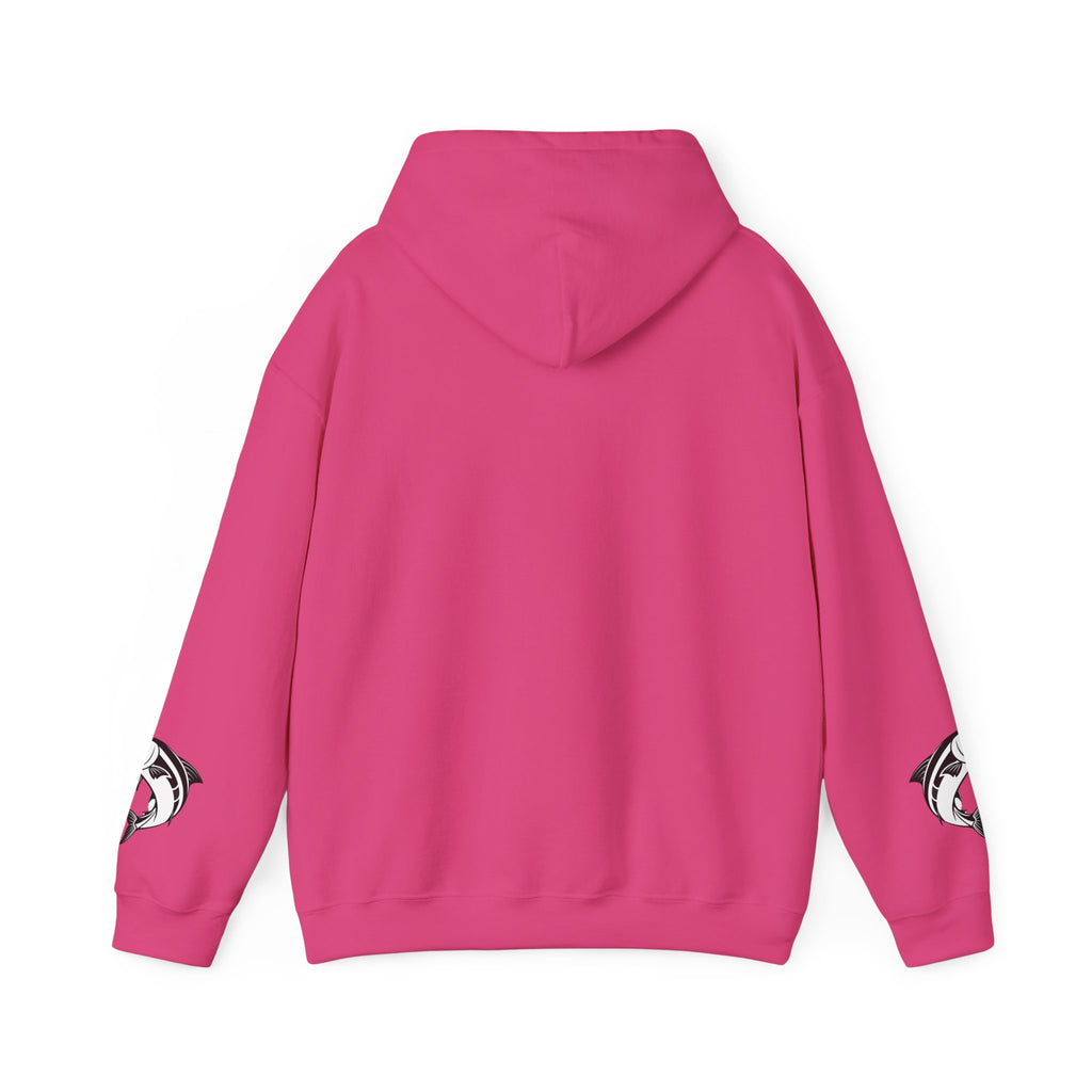 Ocean Mermaid Salmon  Hoodie — Mythical Wave Graphic Sweatshirt