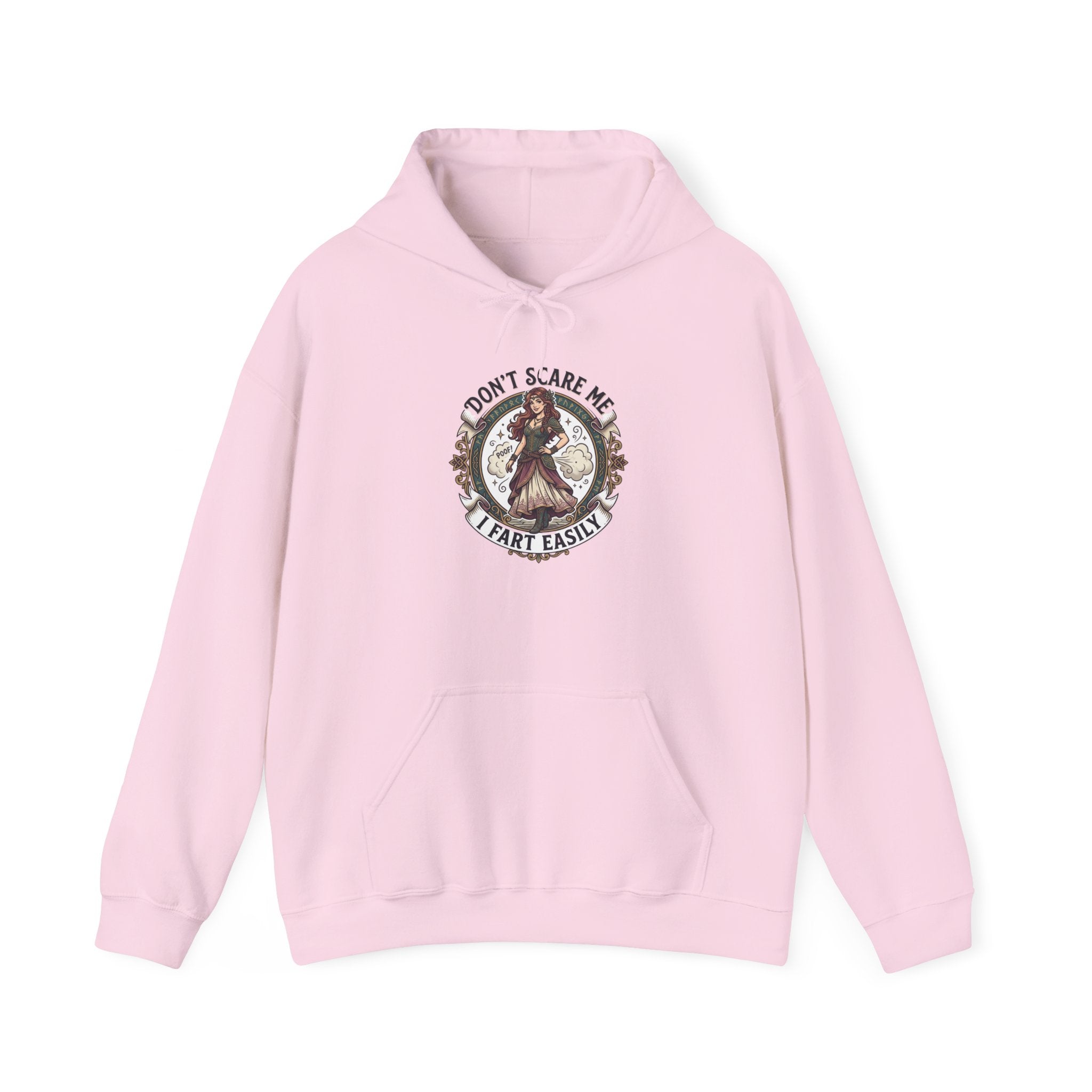 Hoodie - 'Don't Scare Me, I Scare Easily' Witchy Cottagecore Graphic Hoodie
