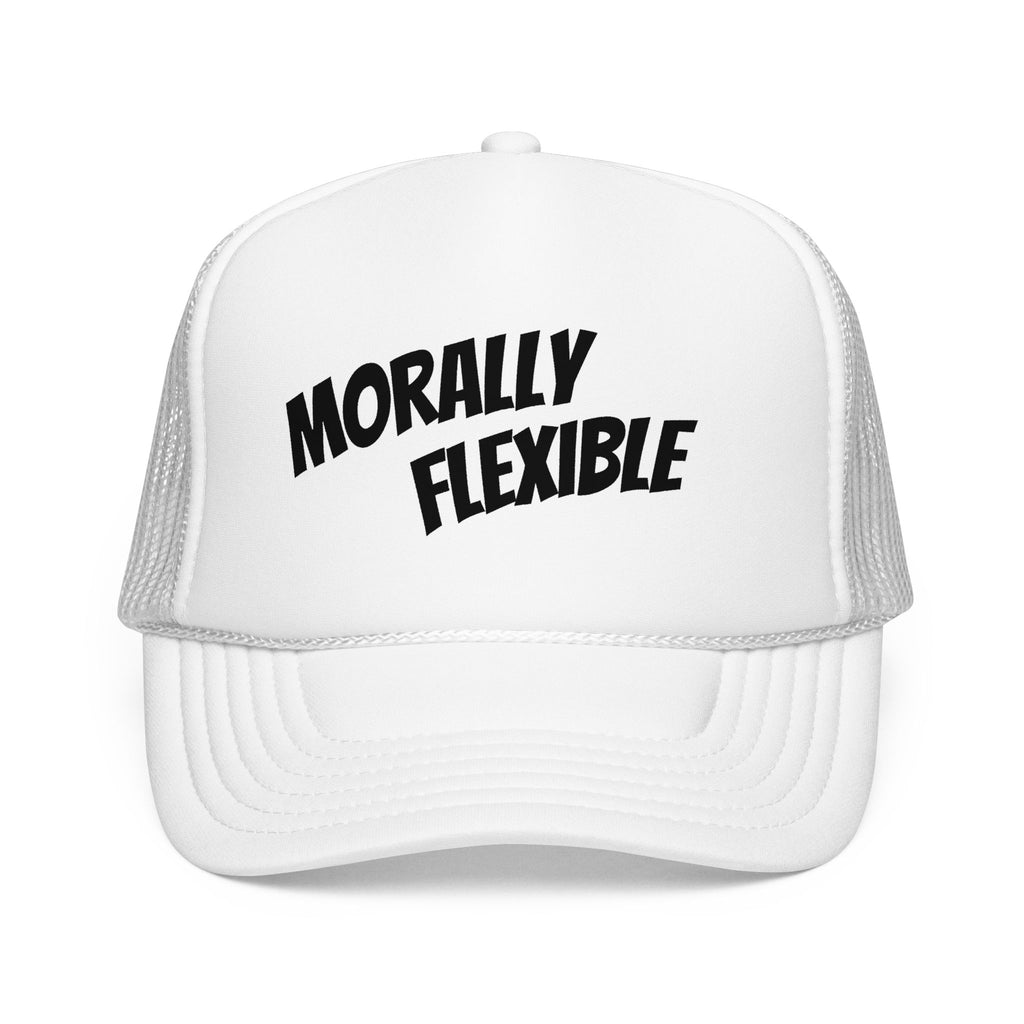 Morally Flexible Trucker Hat – Funny Statement Foam Mesh Cap