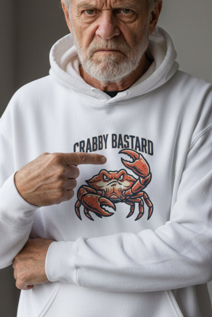 Crabby Bastard Crab Hoodie – Funny Coastal Beach Pullover