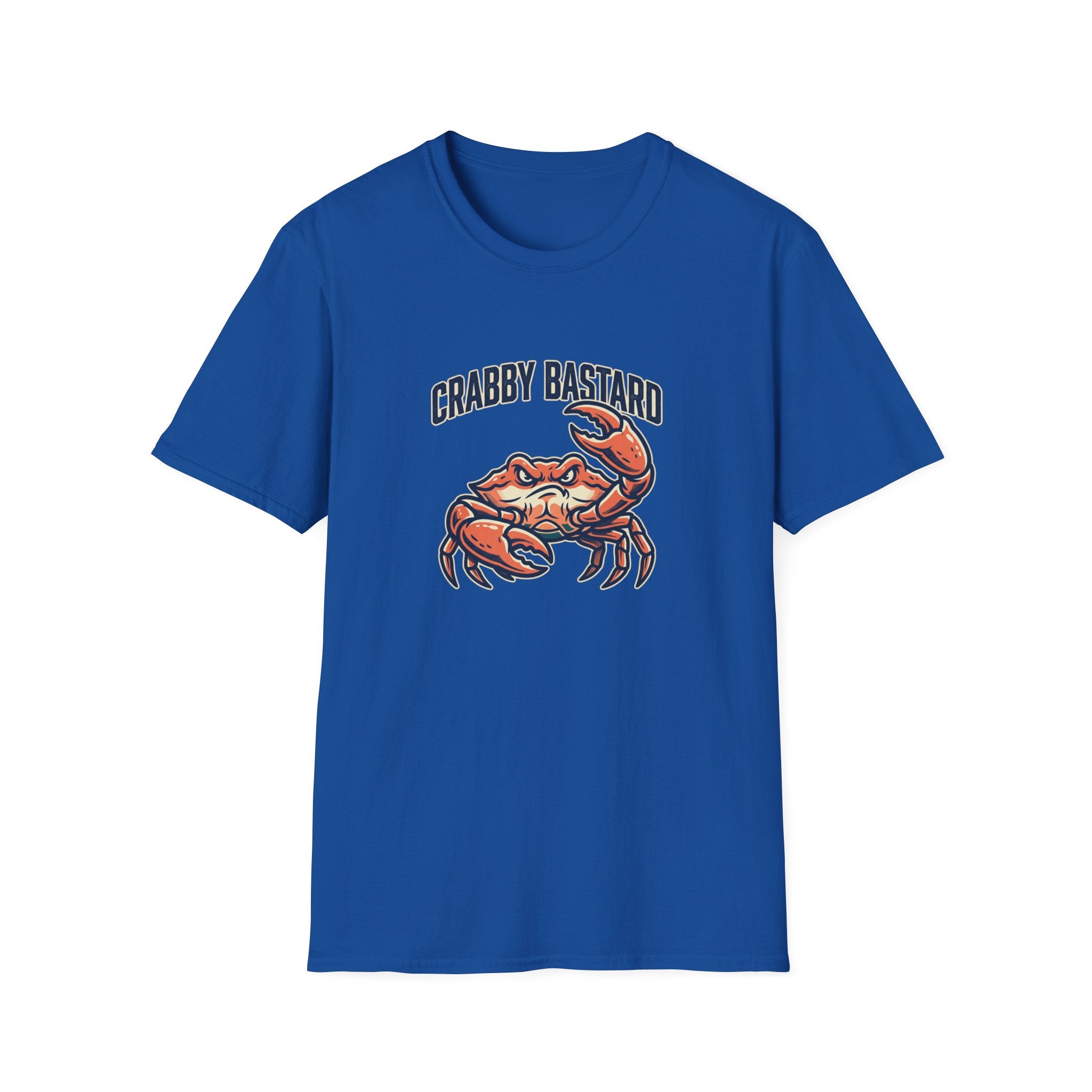 T-Shirt — 'Crabby Bastard' Funny Crab Graphic Tee, Coastal Beachwear Gift