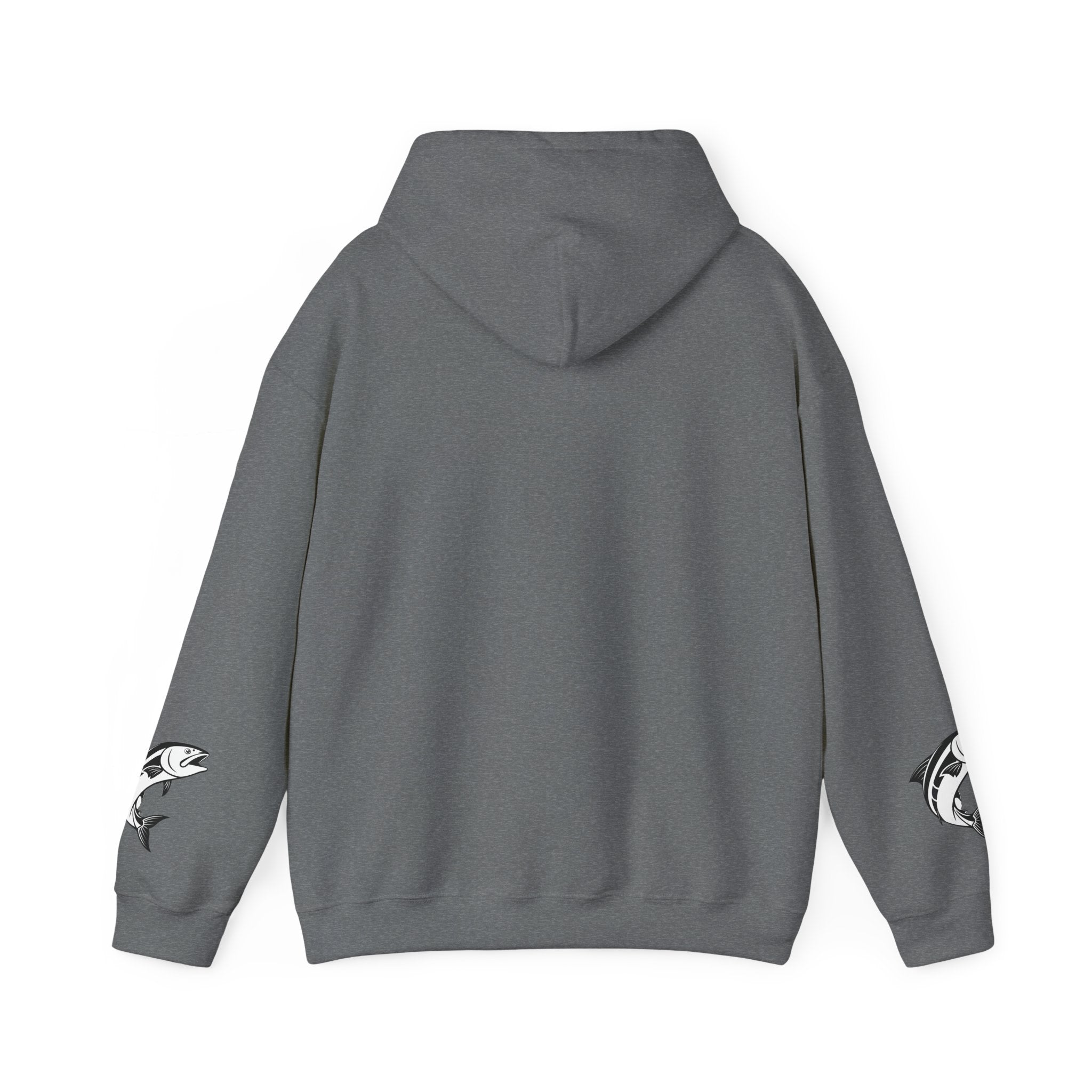 Ocean Mermaid Salmon  Hoodie — Mythical Wave Graphic Sweatshirt